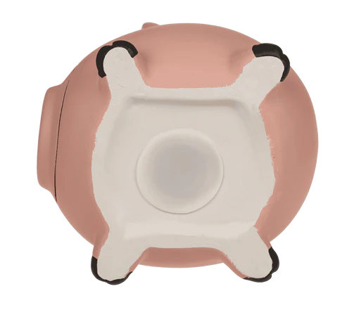 Hucha de cerdito en caja de madera 12 cm