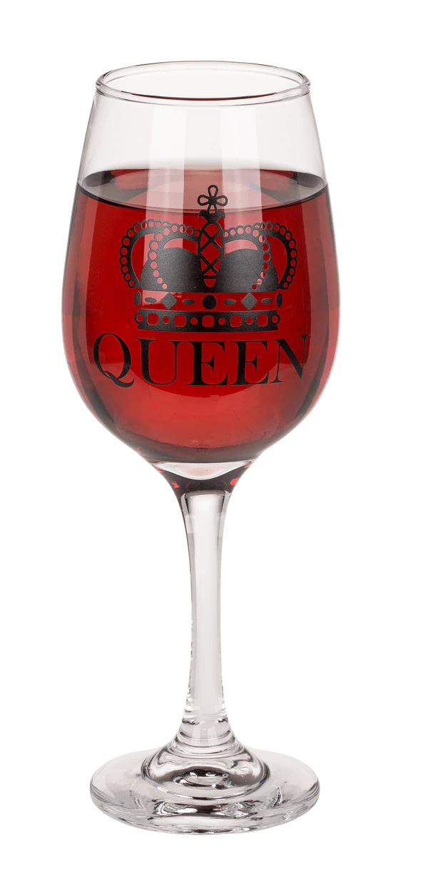 Set Real de 2 Vasos para Parejas - "King & Queen" (Jarra de Cerveza y Copa de Vino) Meteoris - Regalos con Alma