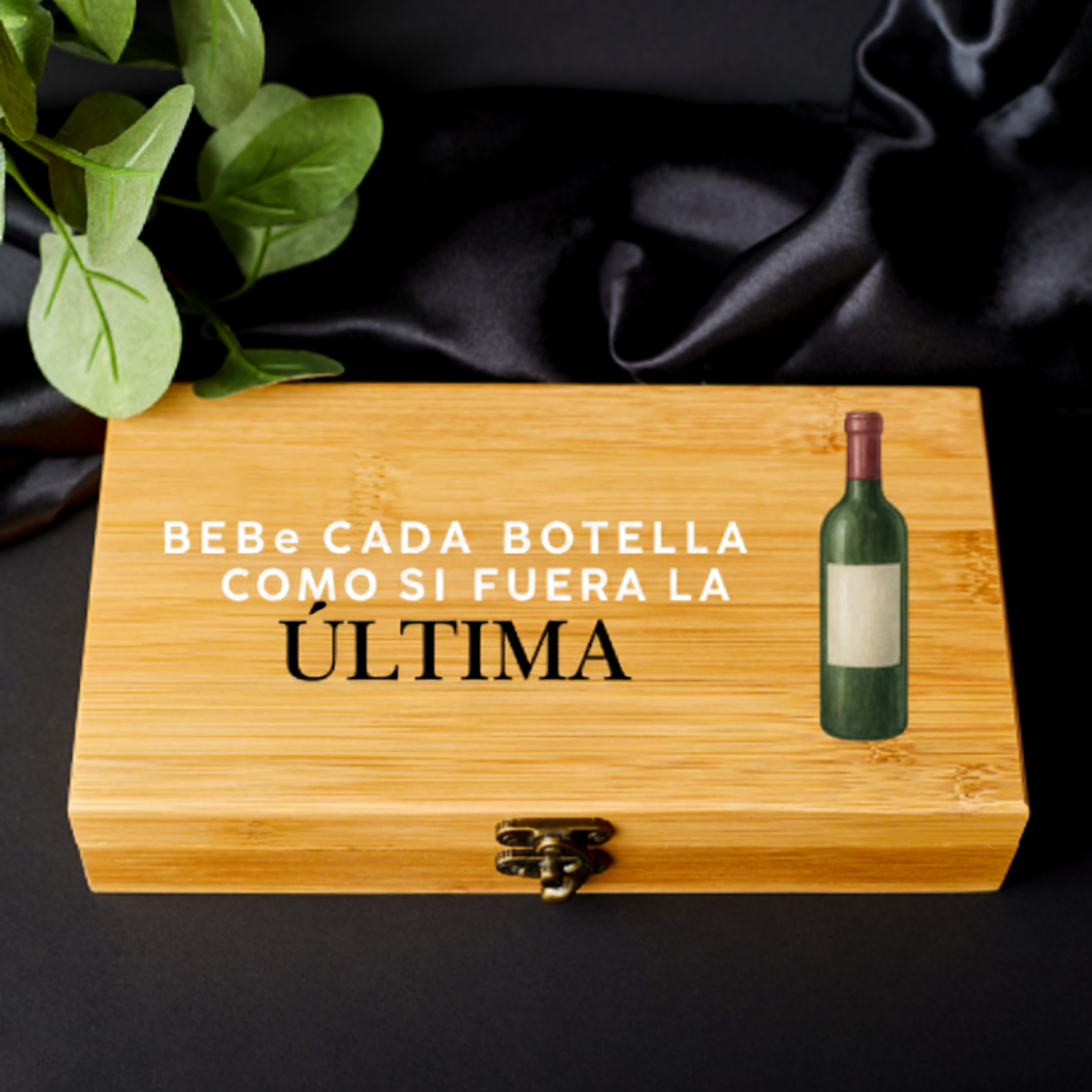 Accesorios para vino personalizados - «Bebe cada botella como si fuera la última»