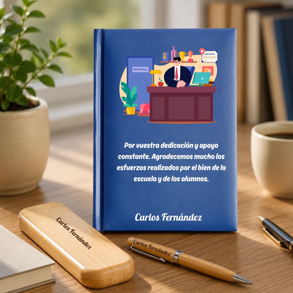 Agenda Personalizada para Director - Regalo Ejecutivo Meteoris - Regalos con Alma