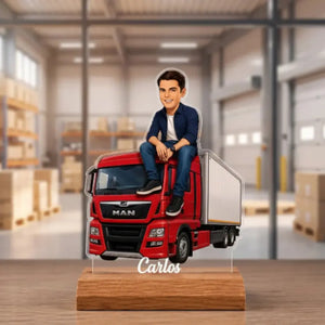 Caricatura Camionero - Estatua Personalizada tipo Trofeo Meteoris - Regalos con Alma