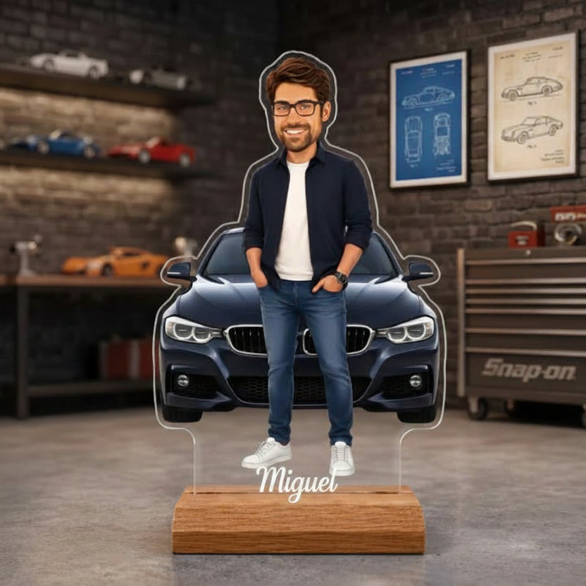 Caricatura Conductor - Estatua Personalizada tipo Trofeo