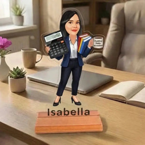Caricatura Contable - Estatua Personalizada tipo Trofeo Meteoris - Regalos con Alma