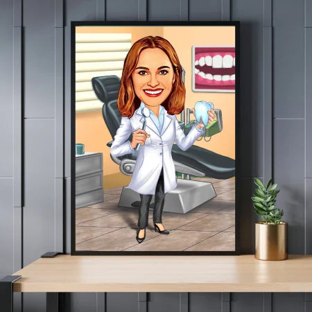 Caricatura de dentista