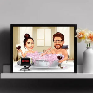 Caricatura de 2 personas: Momentos preciosos Meteoris - Regalos con Alma