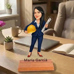 Caricatura de Arquitecto / Ingeniero - Estatua Personalizada tipo Trofeo Meteoris - Regalos con Alma