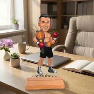Caricatura de Boxeador/a - Estatua Personalizada tipo Trofeo Meteoris - Regalos con Alma