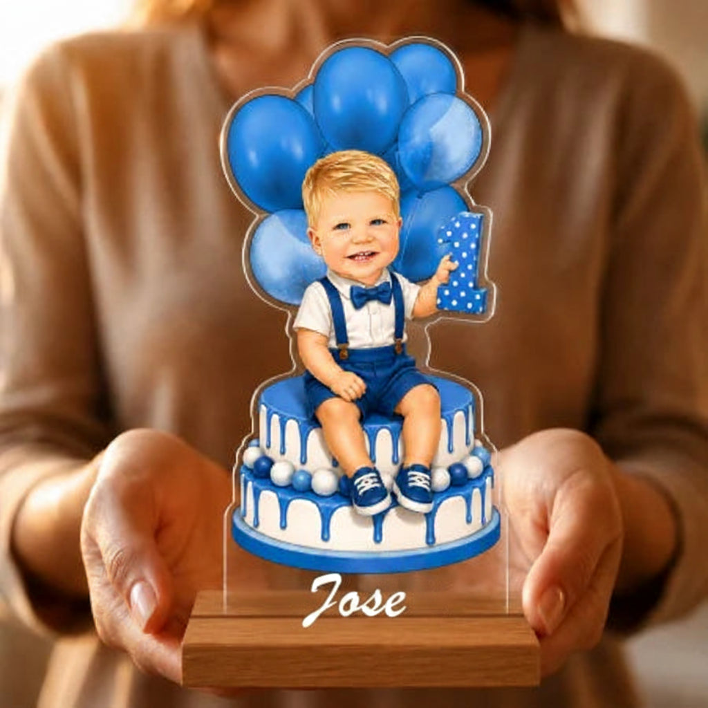 Caricatura de Cumpleaños para Niño - Figura Personalizada tipo Trofeo