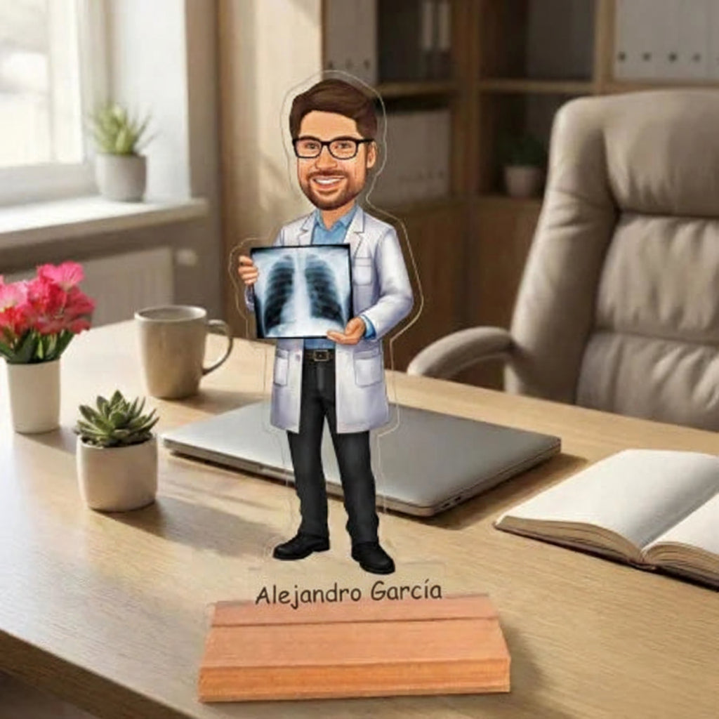 Caricatura de Doctor/a - Estatua Personalizada tipo Trofeo