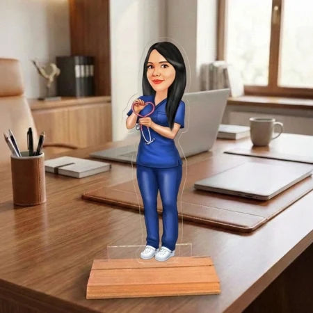 Caricatura de Enfermera - Estatua Personalizada tipo Trofeo