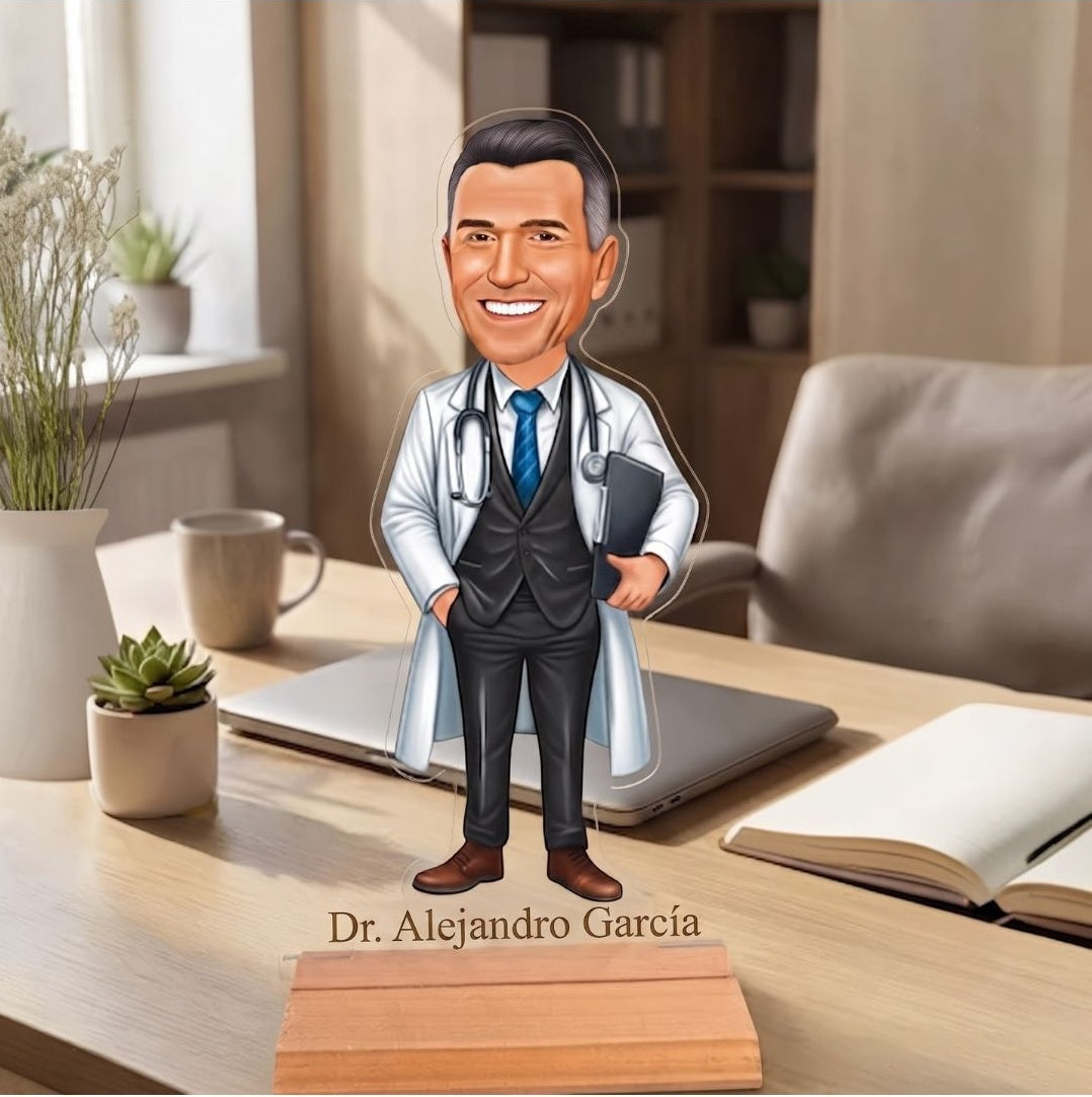 Caricatura de Médico/a - Estatua Personalizada tipo Trofeo