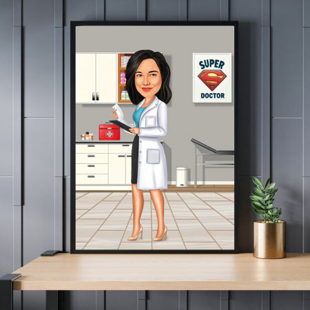 Caricatura de Súper Doctora
