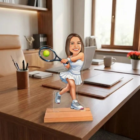 Caricatura de Tenista - Estatua Personalizada tipo Trofeo