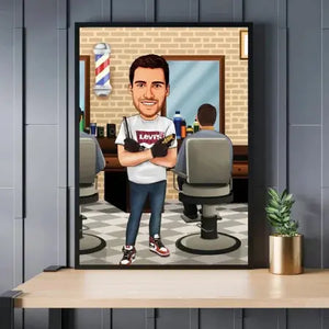 Caricatura de barbero Meteoris - Regalos con Alma