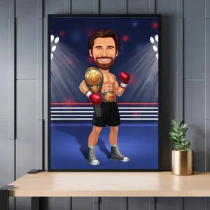 Caricatura de boxeo Meteoris - Regalos con Alma