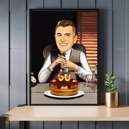 Caricatura de cumpleaños