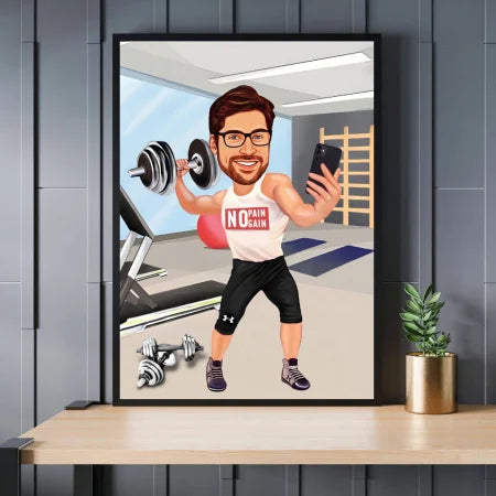 Caricatura de deportista