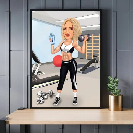 Caricatura de deportista
