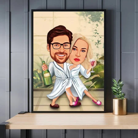 Caricatura de enamorados