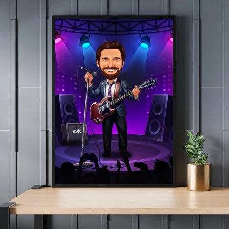 Caricatura de guitarrista