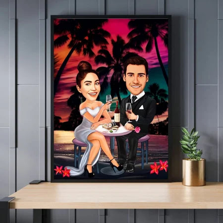 Caricatura de pareja