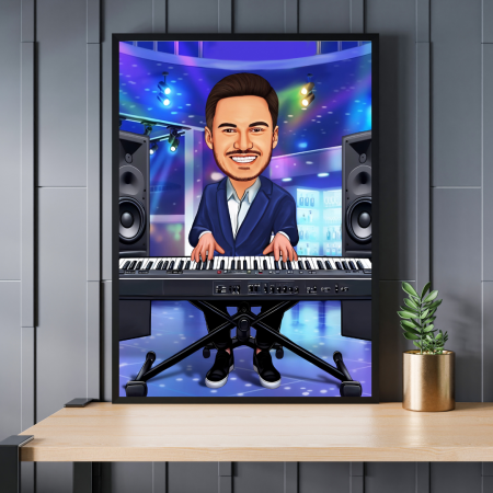 Caricatura de pianista