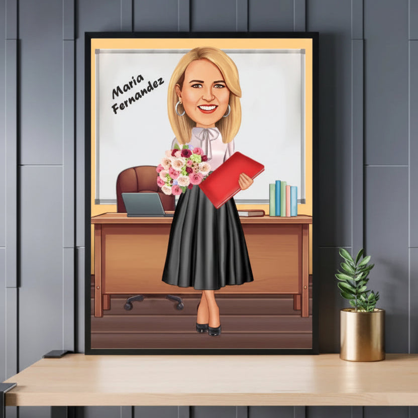 Caricatura de profesora