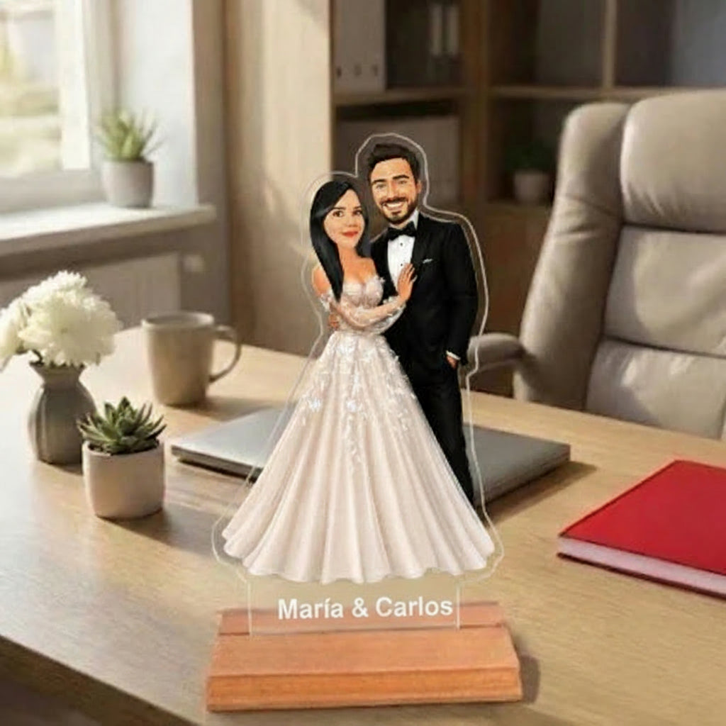 Caricatura para Bodas - Estatua Personalizada tipo Trofeo
