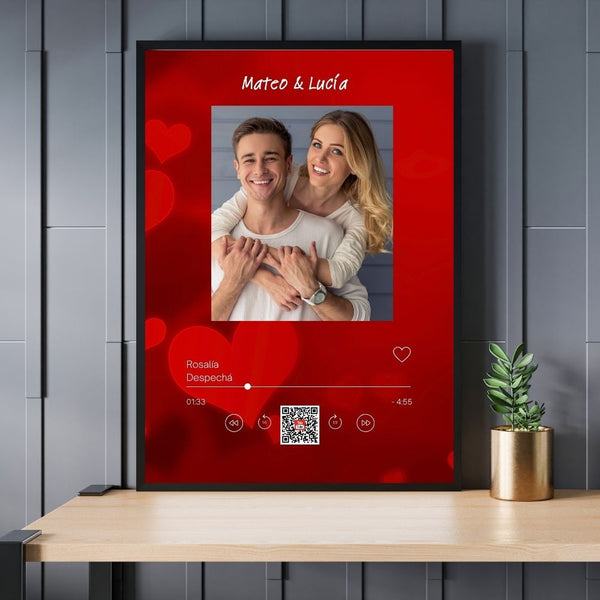 Cuadro Personalizado "Nuestra Canción" YouTube Meteoris - Regalos con Alma
