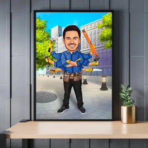 Caricatura de "Manitas" Meteoris - Regalos con Alma