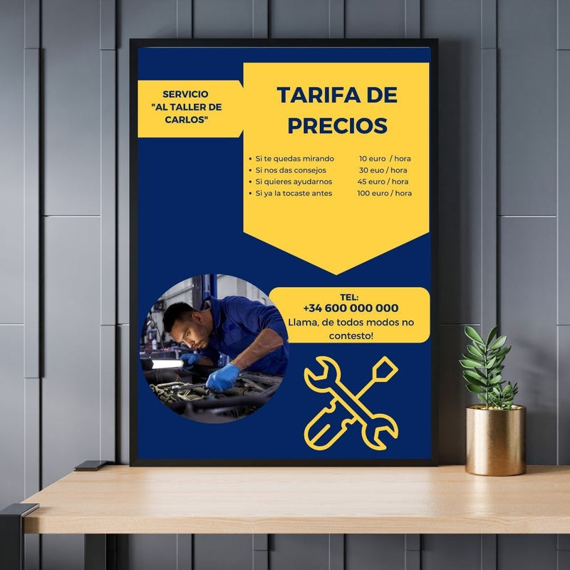 Marco de Fotos Divertido para Mecánico - Regalo Personalizado Meteoris - Regalos con Alma