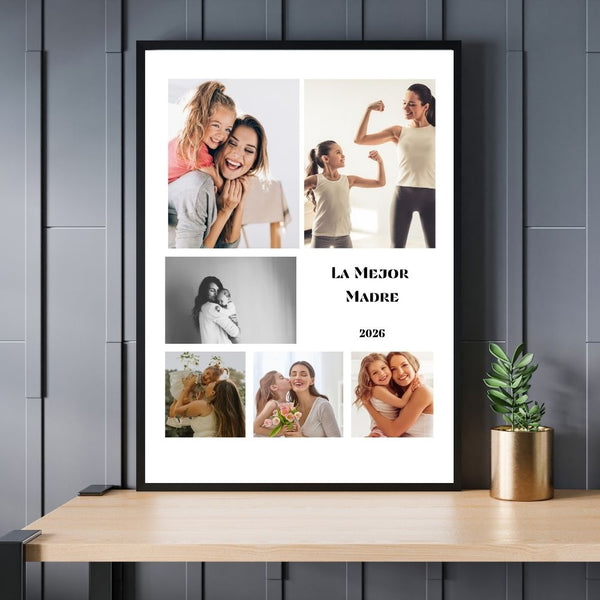 Marco de Fotos Personalizado - "La Mejor Madre" Meteoris - Regalos con Alma