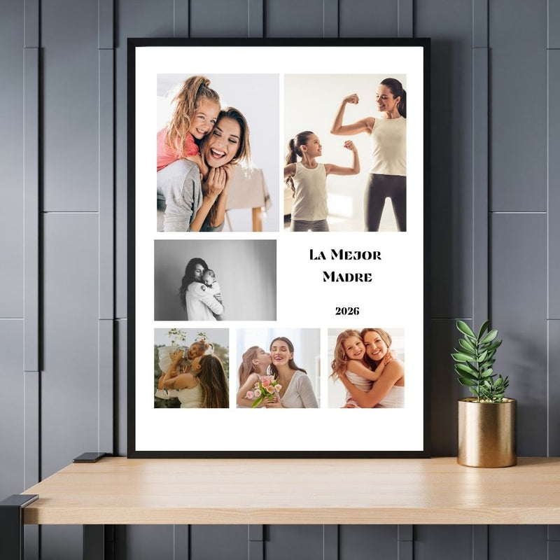 Marco de Fotos Personalizado - "La Mejor Madre" Meteoris - Regalos con Alma
