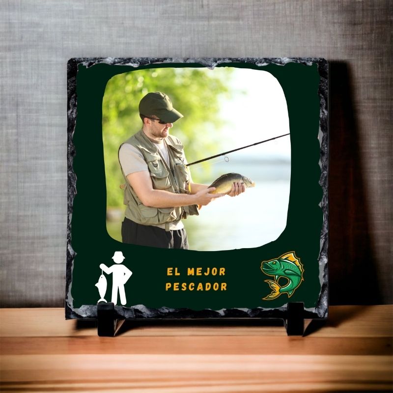 Pizarra personalizada: "El mejor pescador" Meteoris - Regalos con Alma