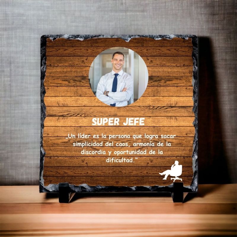 Pizarra personalizada: "Super Jefe" Meteoris - Regalos con Alma