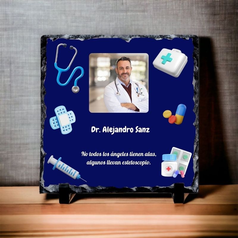 Pizarra personalizada para médico Meteoris - Regalos con Alma