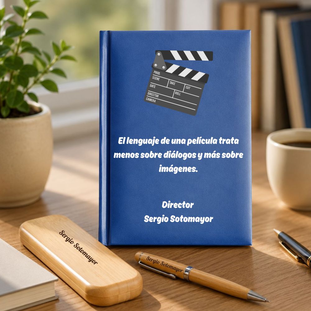 Regalo para Director de Cine y Regidor: Agenda personalizada y set de escritura