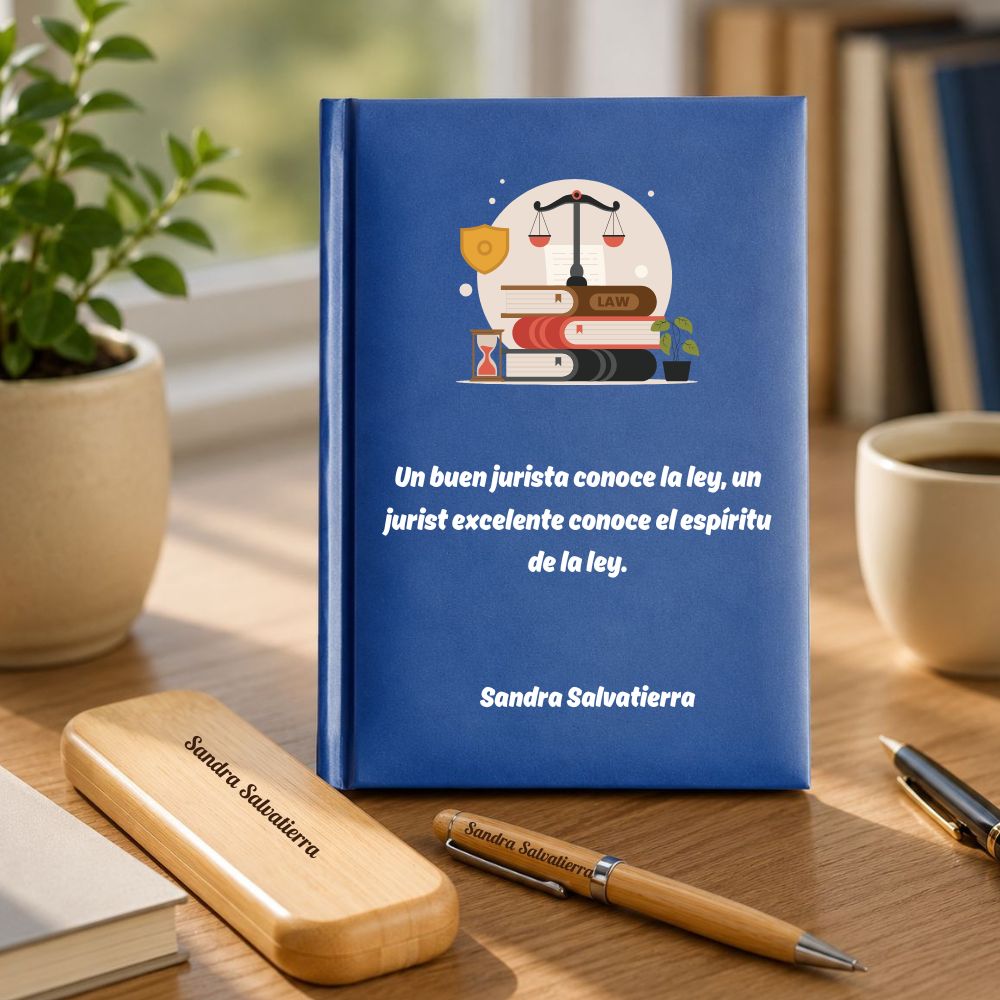 Regalo para Jurista y Abogado: Agenda personalizada y set de escritura