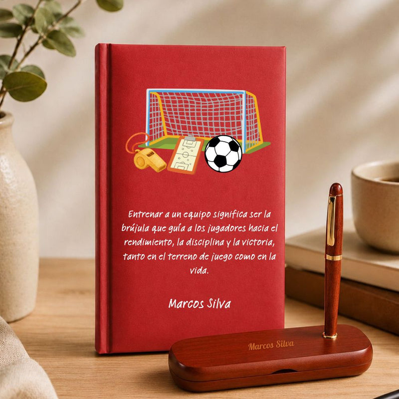 Regalo para Profesor de Educación Física Agenda personalizada y set de escritura Meteoris - Regalos con Alma
