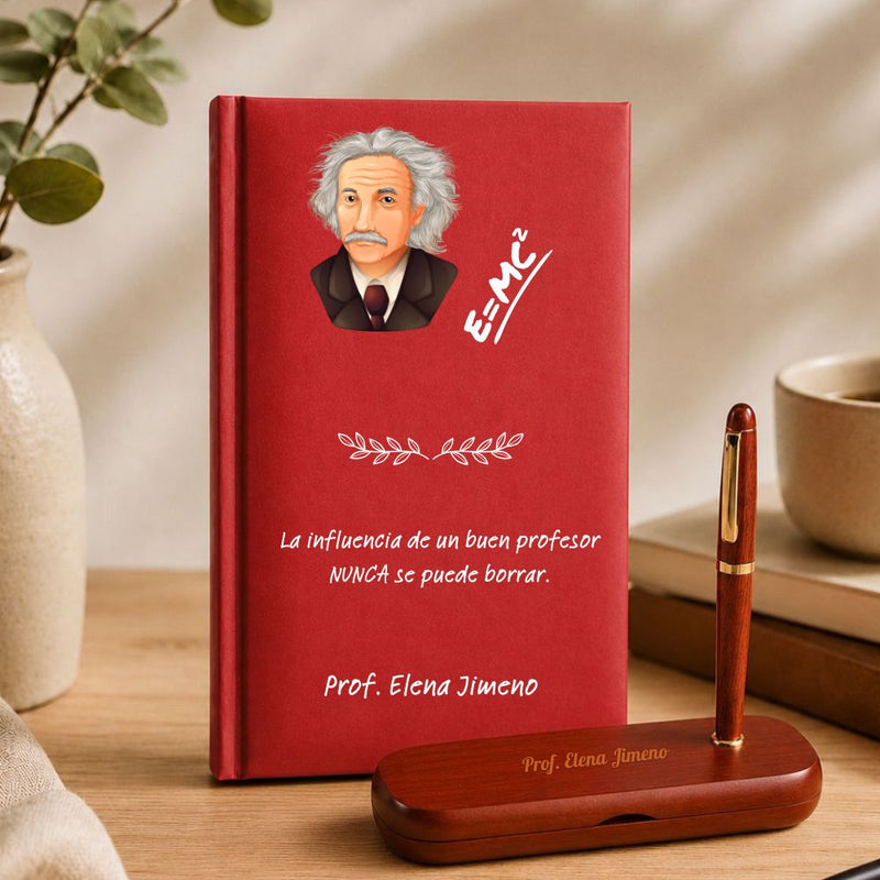 Regalo para Profesor de Física Agenda personalizada y set de escritura Meteoris - Regalos con Alma