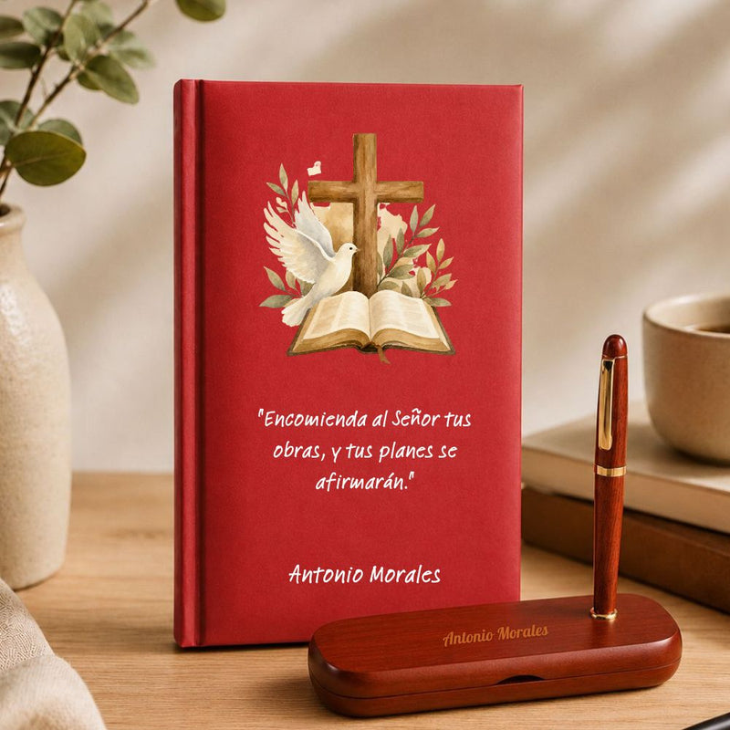 Regalo para Sacerdote Agenda personalizada y set de escritura Meteoris - Regalos con Alma