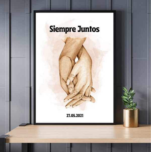 Cuadro Personalizado "Forever Together" - Impresión Fotográfica y Enmarcada Meteoris - Regalos con Alma