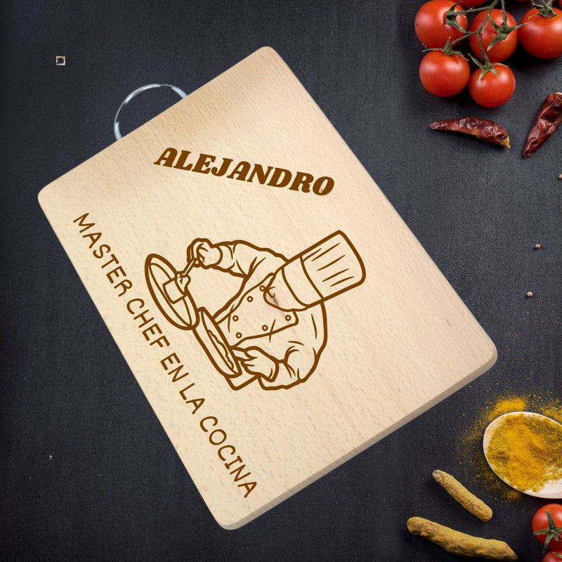 Tabla de cortar personalizada: Chef Meteoris - Regalos con Alma