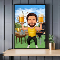 Caricatura Deportiva - 1er Lugar: Haltero-Birra