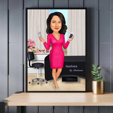 Caricatura para la mejor Lashista