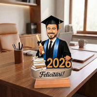Caricatura para graduado - Estatuilla de trofeo personalizada -