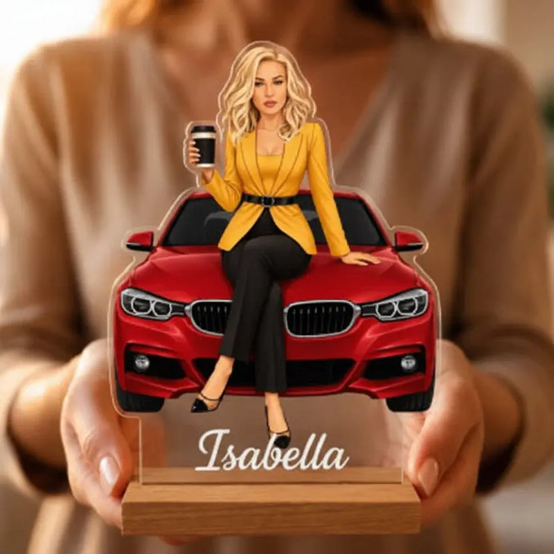 Caricatura Conductora - Estatua Personalizada tipo Trofeo Meteoris - Regalos con Alma