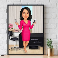Caricatura para la mejor Lashista
