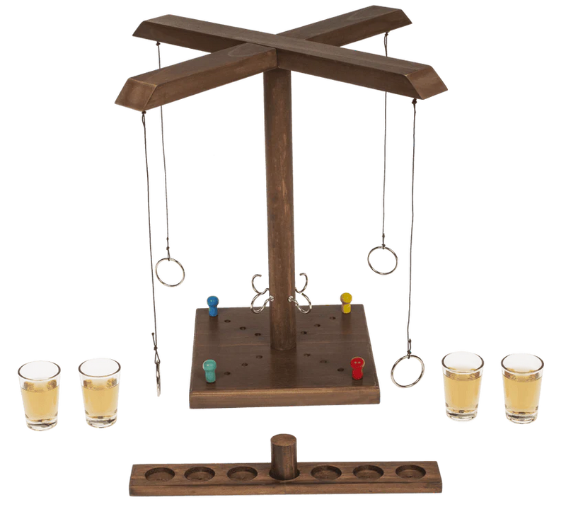 Juego de Fiesta TikTok Ring Toss - Incluye 4 Vasos de Chupito