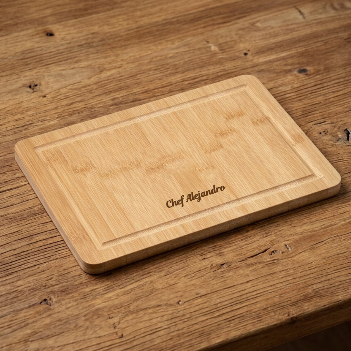 Tabla de cortar de bambú personalizada (30 x 20 cm) – ¡Un regalo práctico y con personalidad!